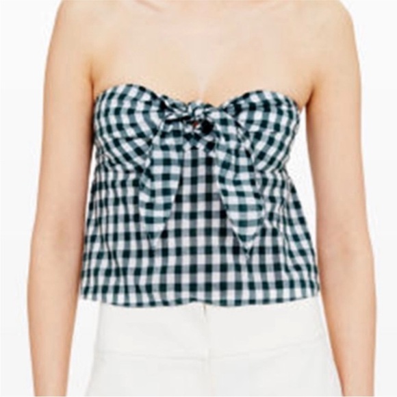 Club Monaco gingham convertible strapless/ tank top NWOT - Picture 1 of 7